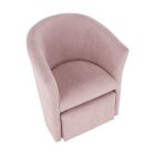 Klub fotel puffal, rózsaszín, ROSE