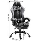 TARUN irodai/gamer forgószék - szürke