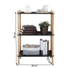 DINORA virágtartó - fekete