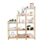 4 polcos polcállvány, természetes bambusz, IMPEROR TYP 2