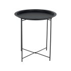 Kisasztal levehető tálcával, fekete, RENDER