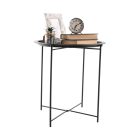 Kisasztal levehető tálcával, fekete, RENDER