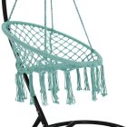 Függő szék, pamut+fém/menta, AMADO 2 NEW