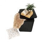 IBLIS tárolós kerti asztal - fekete