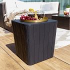 IBLIS tárolós kerti asztal - fekete