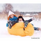 Felfújható babzsák/lazy bag, narancssárga, LEBAG