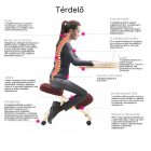 Egyensúlyfejlesztő  térdelőszék, szürkésbarna Taupe/természetes, RENAR