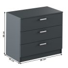 ALEXIA komód - szürke