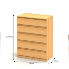 Hany 005 5 fiókos komód  - bükk