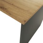 Íróasztal, grafit/tölgyfa artisan, RIOMA NEW TYP 11