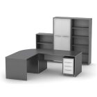 Fiókos elem zárral, grafit/fehér, RIOMA NEW TYP 30