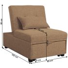 OKSIN fotelágy - barna