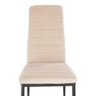 Szék, bézs Dulux Velvet szövet/fekete fém, COLETA NOVA