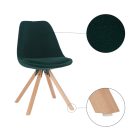 SABRA étkezőszék-bársonyszövet - zöld