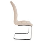Étkezőszék, bézs Dulux Velvet szövet/króm, SALOMA NEW