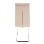 Étkezőszék, bézs Dulux Velvet szövet/króm, SALOMA NEW