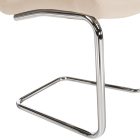 Étkezőszék, bézs Dulux Velvet szövet/króm, SALOMA NEW