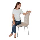 Étkezőszék, bézs Dulux Velvet szövet/króm, GERDA NEW