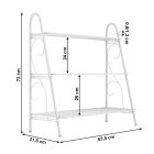 Polcállvány, 3 polcos, fehér, VERUMA