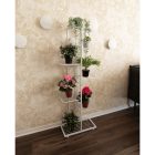 Fém állvány a virágokra, fehér, BAMIR TYP 2