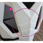 Irodai/gamer szék, fekete/fehér, YOKO