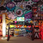 MACKENZIE gamer asztal LED világítással - 100 cm