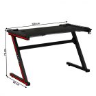 MACKENZIE gamer asztal LED világítással - 120 cm