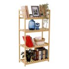 4 polcos polcállvány, természetes bambusz, FIORE TYP 2