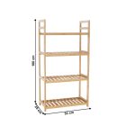 4 polcos polcállvány, természetes bambusz, FIORE TYP 2