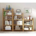 4 polcos polcállvány, természetes bambusz, FIORE TYP 2