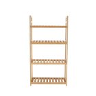 4 polcos polcállvány, természetes bambusz, FIORE TYP 2