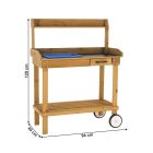 Kerti munkaasztal mosdóval fa/barna, BARDY