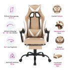 Irodai/gamer fotel, fekete/fehér/bézs, OZGE 2 NEW