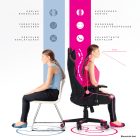 Irodai/gamer fotel, fekete/fehér/bézs, OZGE 2 NEW