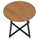 Kisasztal, tölgy/fekete, DELIK