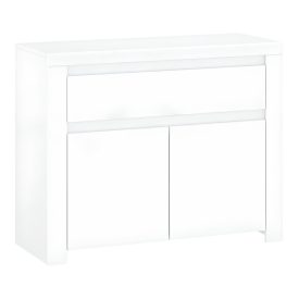 Komód 2D1S, fehér fényes, LINDY