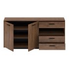 Komód, bolzano tölgy/fekete, DELIS G