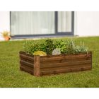 Magasított virágágy, barna, acél, NONKY TYP 4