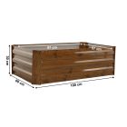 Magasított virágágy, barna, acél, NONKY TYP 4