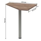 Pc sarok asztal, kraft dunkel, JOHAN 2 NEW 06