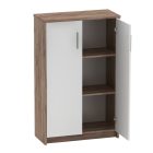 Pc sarok asztal, kraft dunkel/fehér, JOHAN 2 NEW 13