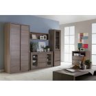 Komód 3- ajtós és polccal, tölgyfa lefkas, MONTANA KS3