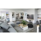 Komód 2D1S, fényes fehér/wotan tölgy, VILGO