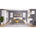 Komód 2D1S, fényes fehér/wotan tölgy, VILGO