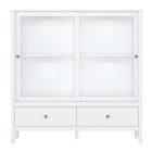 Alacsony vitrin 2W2S, fehér, OLJE