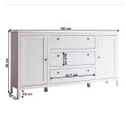 Komód 2D3S, fehér, OLJE