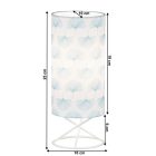 Asztali lámpa, fém/fehér textil lámpaernyő, AVAM