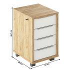 Fiókos elem zárral,artisan tölgy/fehér, RIOMA TYP 30