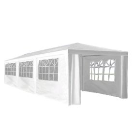   Kerti party sátor, fehér, 3x9 m, TEKNO NEW TYP 3 + 8 oldalsó résszel