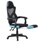 Irodai/gamer szék, fekete/neomint,  teherbírás 150 kg, JORIK NEW